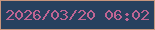 文字の大きさ：2、枠の色：c7957d、背景の色：27415f、文字の色：be6593 無料ブログパーツのブログ時計