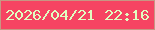 文字の大きさ：5、枠の色：c79683、背景の色：f64462、文字の色：e0fec1 無料ブログパーツのブログ時計