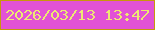 文字の大きさ：2、枠の色：c7970c、背景の色：e252d6、文字の色：ede972 無料ブログパーツのブログ時計