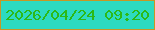 文字の大きさ：4、枠の色：c79723、背景の色：2ddac0、文字の色：2cb916 無料ブログパーツのブログ時計