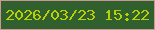 文字の大きさ：1、枠の色：c79894、背景の色：2f602e、文字の色：bacf06 無料ブログパーツのブログ時計