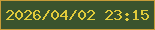 文字の大きさ：1、枠の色：c79b38、背景の色：3b532d、文字の色：e1cb3b 無料ブログパーツのブログ時計