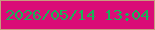 文字の大きさ：3、枠の色：c79c7e、背景の色：da0c77、文字の色：17b258 無料ブログパーツのブログ時計