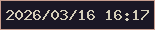 文字の大きさ：2、枠の色：c79c8e、背景の色：1b1725、文字の色：d5ceb9 無料ブログパーツのブログ時計