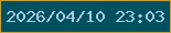 文字の大きさ：1、枠の色：c79f3a、背景の色：005160、文字の色：a5caeb 無料ブログパーツのブログ時計