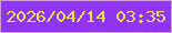 文字の大きさ：4、枠の色：c79fd6、背景の色：9034f5、文字の色：e8e255 無料ブログパーツのブログ時計