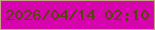 文字の大きさ：1、枠の色：c7a085、背景の色：d604ac、文字の色：554309 無料ブログパーツのブログ時計