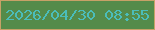 文字の大きさ：1、枠の色：c7a167、背景の色：548b4a、文字の色：4bbdba 無料ブログパーツのブログ時計