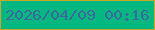 文字の大きさ：3、枠の色：c7a725、背景の色：02b780、文字の色：356c9b 無料ブログパーツのブログ時計