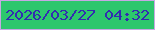 文字の大きさ：4、枠の色：c7a8e4、背景の色：2dc76d、文字の色：322cb0 無料ブログパーツのブログ時計