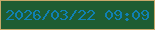 文字の大きさ：5、枠の色：c7a96a、背景の色：1e5d32、文字の色：1080b3 無料ブログパーツのブログ時計