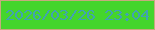 文字の大きさ：4、枠の色：c7a97e、背景の色：44d52c、文字の色：41a2b2 無料ブログパーツのブログ時計