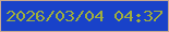 文字の大きさ：3、枠の色：c7a991、背景の色：1942c9、文字の色：a0ae3c 無料ブログパーツのブログ時計