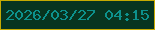 文字の大きさ：3、枠の色：c7aa02、背景の色：083420、文字の色：0d918d 無料ブログパーツのブログ時計