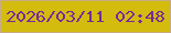 文字の大きさ：5、枠の色：c7aa83、背景の色：d3bc0d、文字の色：79299b 無料ブログパーツのブログ時計