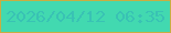 文字の大きさ：4、枠の色：c7ae42、背景の色：42d9b0、文字の色：39c2b4 無料ブログパーツのブログ時計