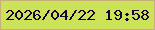 文字の大きさ：3、枠の色：c7af79、背景の色：cce359、文字の色：190432 無料ブログパーツのブログ時計