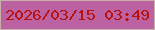 文字の大きさ：2、枠の色：c7b0aa、背景の色：bc61a2、文字の色：b8120e 無料ブログパーツのブログ時計