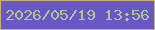 文字の大きさ：2、枠の色：c7b26a、背景の色：6857c4、文字の色：afc893 無料ブログパーツのブログ時計
