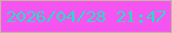 文字の大きさ：3、枠の色：c7b29d、背景の色：f554f1、文字の色：2adcc1 無料ブログパーツのブログ時計
