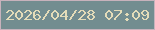 文字の大きさ：1、枠の色：c7b2bc、背景の色：728d90、文字の色：e4dcb9 無料ブログパーツのブログ時計