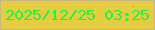文字の大きさ：2、枠の色：c7b489、背景の色：e5cc40、文字の色：16f940 無料ブログパーツのブログ時計