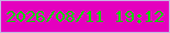 文字の大きさ：1、枠の色：c7b4e3、背景の色：e400be、文字の色：15d005 無料ブログパーツのブログ時計