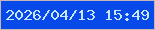 文字の大きさ：3、枠の色：c7b5b8、背景の色：074ae9、文字の色：cae6fe 無料ブログパーツのブログ時計
