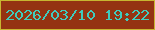 文字の大きさ：1、枠の色：c7b631、背景の色：943312、文字の色：3fcbbd 無料ブログパーツのブログ時計