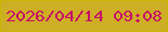 文字の大きさ：5、枠の色：c7b704、背景の色：ceae24、文字の色：c60f68 無料ブログパーツのブログ時計