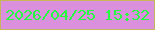 文字の大きさ：4、枠の色：c7b75a、背景の色：db90de、文字の色：25fc41 無料ブログパーツのブログ時計