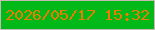 文字の大きさ：3、枠の色：c7b9b3、背景の色：03b919、文字の色：ec7b02 無料ブログパーツのブログ時計