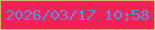 文字の大きさ：4、枠の色：c7ba60、背景の色：f22156、文字の色：5490eb 無料ブログパーツのブログ時計