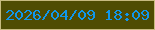 文字の大きさ：5、枠の色：c7ba7f、背景の色：4f4c02、文字の色：1097ec 無料ブログパーツのブログ時計
