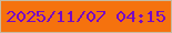 文字の大きさ：5、枠の色：c7baa1、背景の色：f5720e、文字の色：7709c4 無料ブログパーツのブログ時計