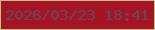文字の大きさ：4、枠の色：c7be88、背景の色：a51424、文字の色：6d4655 無料ブログパーツのブログ時計