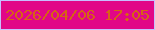 文字の大きさ：3、枠の色：c7befe、背景の色：e10787、文字の色：d66414 無料ブログパーツのブログ時計