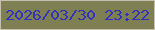 文字の大きさ：4、枠の色：c7bfb2、背景の色：7f7f54、文字の色：3132be 無料ブログパーツのブログ時計