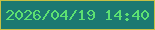 文字の大きさ：1、枠の色：c7c045、背景の色：1c7971、文字の色：5ce072 無料ブログパーツのブログ時計