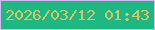 文字の大きさ：2、枠の色：c7c0ee、背景の色：1eb883、文字の色：dac26b 無料ブログパーツのブログ時計