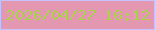 文字の大きさ：2、枠の色：c7c2ff、背景の色：e497b0、文字の色：add053 無料ブログパーツのブログ時計