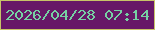 文字の大きさ：2、枠の色：c7c468、背景の色：671867、文字の色：76d1a3 無料ブログパーツのブログ時計