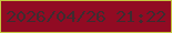 文字の大きさ：1、枠の色：c7c640、背景の色：910b23、文字の色：3e2c30 無料ブログパーツのブログ時計