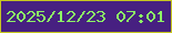 文字の大きさ：5、枠の色：c7c720、背景の色：472081、文字の色：8df665 無料ブログパーツのブログ時計