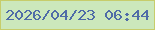 文字の大きさ：4、枠の色：c7cd6b、背景の色：cce8bc、文字の色：4f6ba7 無料ブログパーツのブログ時計
