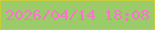 文字の大きさ：3、枠の色：c7ce3b、背景の色：9ccc6a、文字の色：f973cd 無料ブログパーツのブログ時計