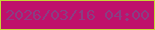 文字の大きさ：4、枠の色：c7d736、背景の色：bf116b、文字の色：8a3e83 無料ブログパーツのブログ時計