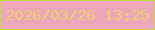 文字の大きさ：1、枠の色：c7d83d、背景の色：eda7bb、文字の色：ebcd6f 無料ブログパーツのブログ時計
