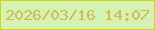 文字の大きさ：4、枠の色：c7db15、背景の色：d6f2b2、文字の色：c9bd59 無料ブログパーツのブログ時計