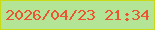 文字の大きさ：5、枠の色：c7db16、背景の色：b4e495、文字の色：eb5531 無料ブログパーツのブログ時計